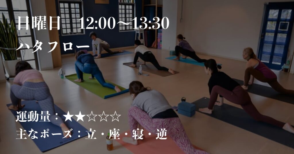 日曜日、YUKAKO先生のハタフロー