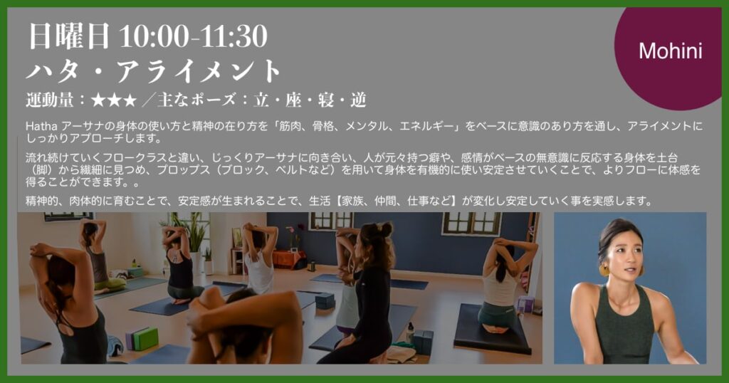 Mohini先生のハタアライメント